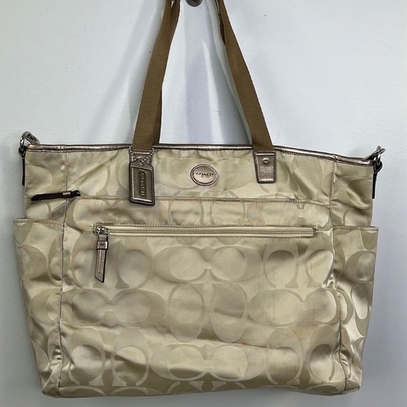 Coach SIGNATURE C NYLON DIAPER BAG BABY TOTE - Picture 2 of 7